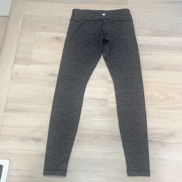 Leggings Lululemon Wunder Under Pant Heathered Herringbone Heathered Black 8 - Picture 13 of 14